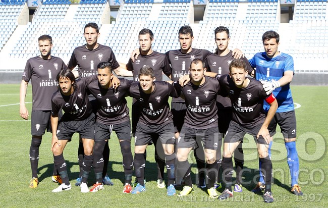 Once Inicial del Albacete en el Estadio de los Juegos del Mediterráneo. Descartar la titularidad de Raúl Ruiz