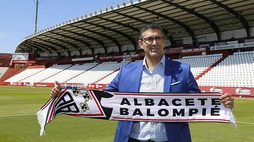 Mauro Pérez el día de su presentación oficial como director deportivo del Albacete
