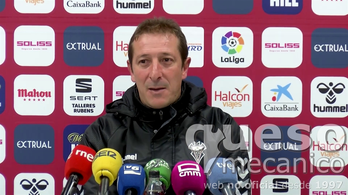 Comparecencia de Luis Miguel Ramis, entrenador del Albacete Balompié, antes del encuentro Albacete - Deportivo de la Coruña