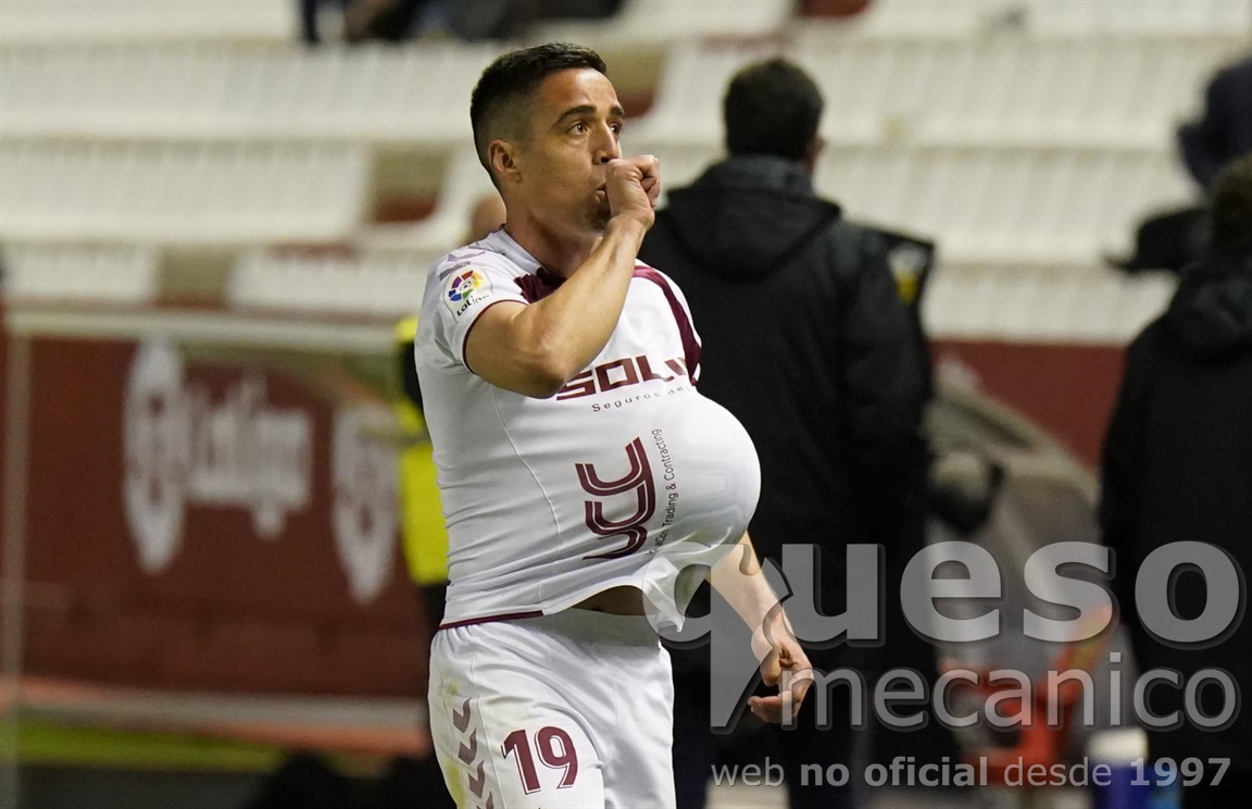 Dedicaba Pedro Sánchez su tercer gol con la camiseta del Albacete al próximo nacimiento de su segundo hijo