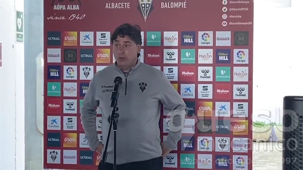 Rueda de prensa de Alejandro Menéndez en la previa del encuentro Albacete Balompié - C.D. Castellón