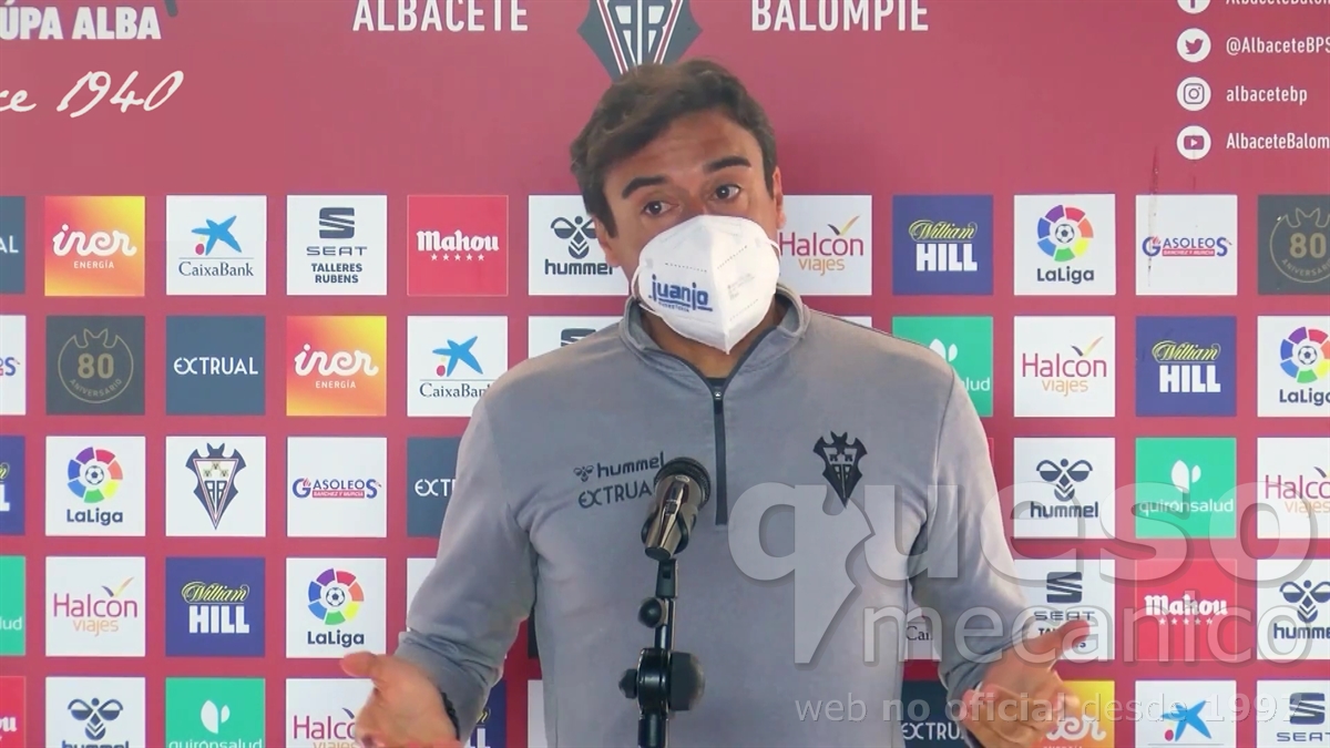 Rueda de prensa de Fran Noguerol tras el descenso del Albacete y  en la previa del encuentro ante la U.D. Las Palmas