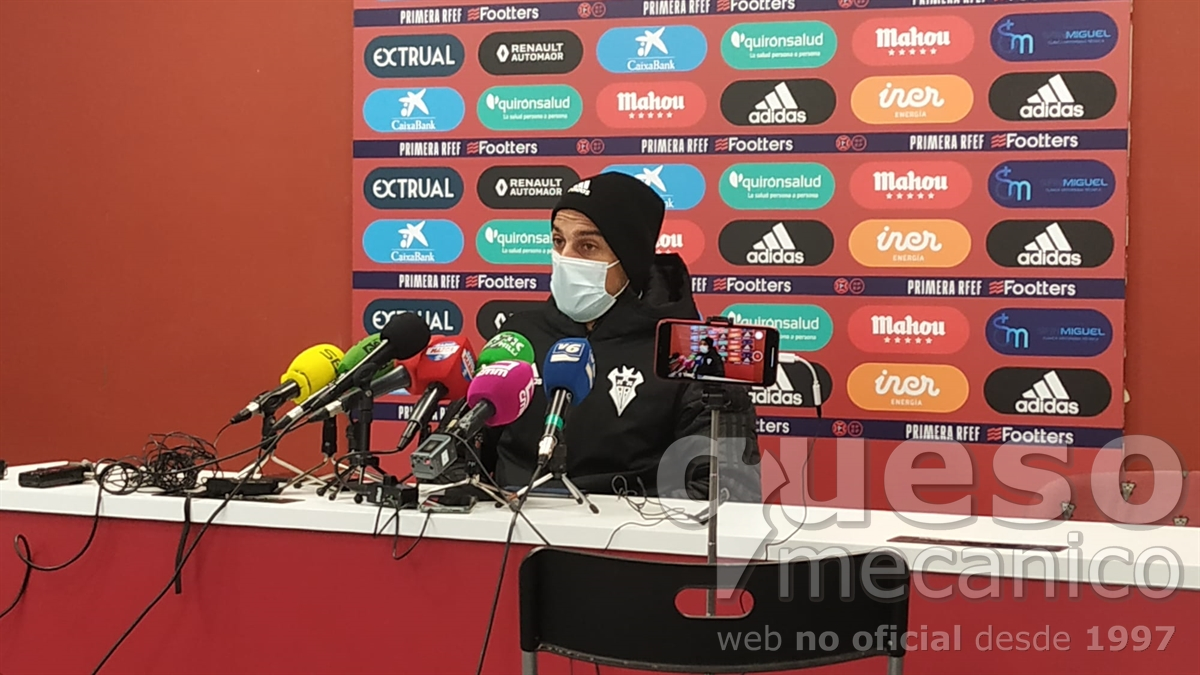 Rueda de prensa de Rubén de la Barrera en la previa del encuentro Albacete Balompié - Cádiz C.F. correspondiente a la segunda eliminatoria de la Copa del Rey