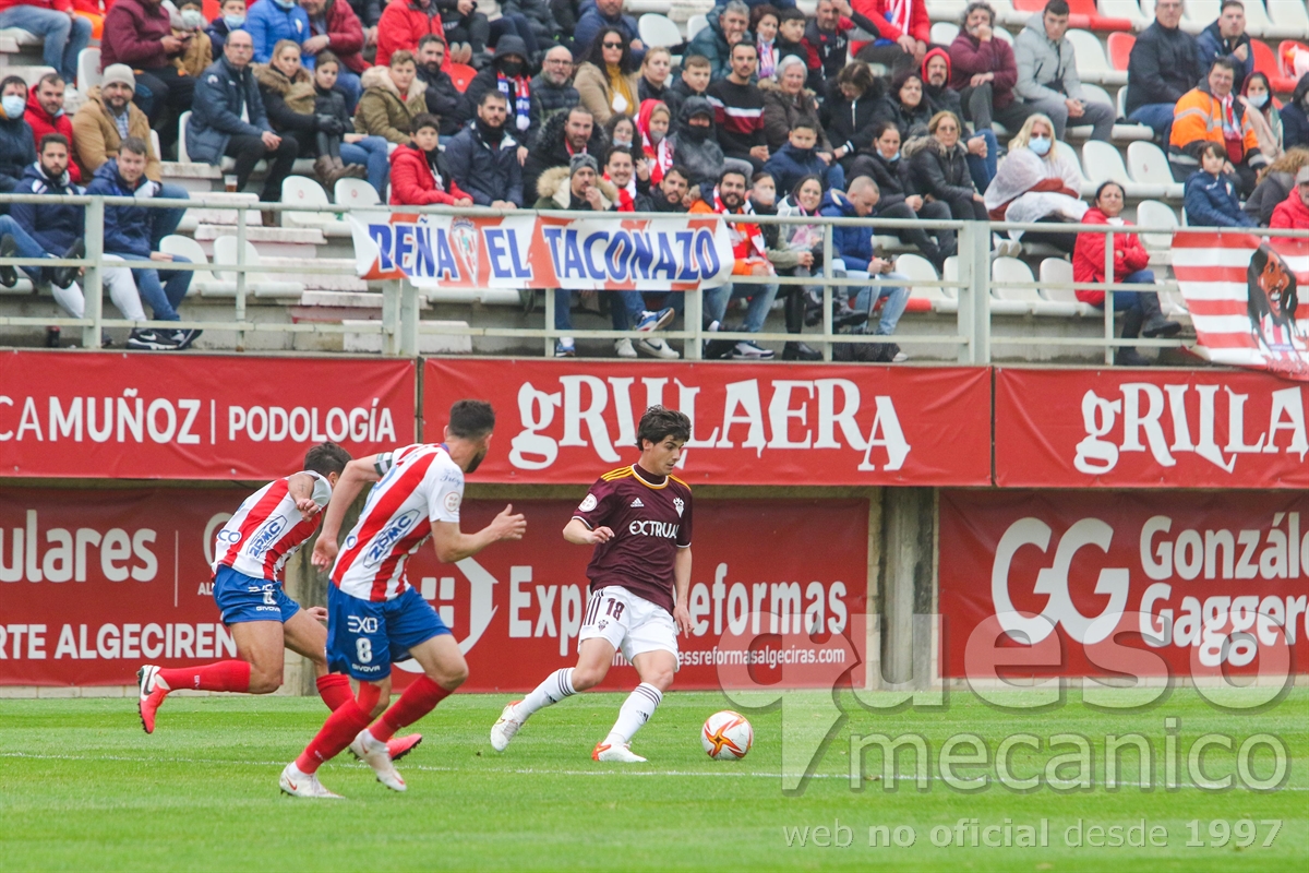 Riki Rodríguez en una imagen del último partido del Albacete ante el Algeciras