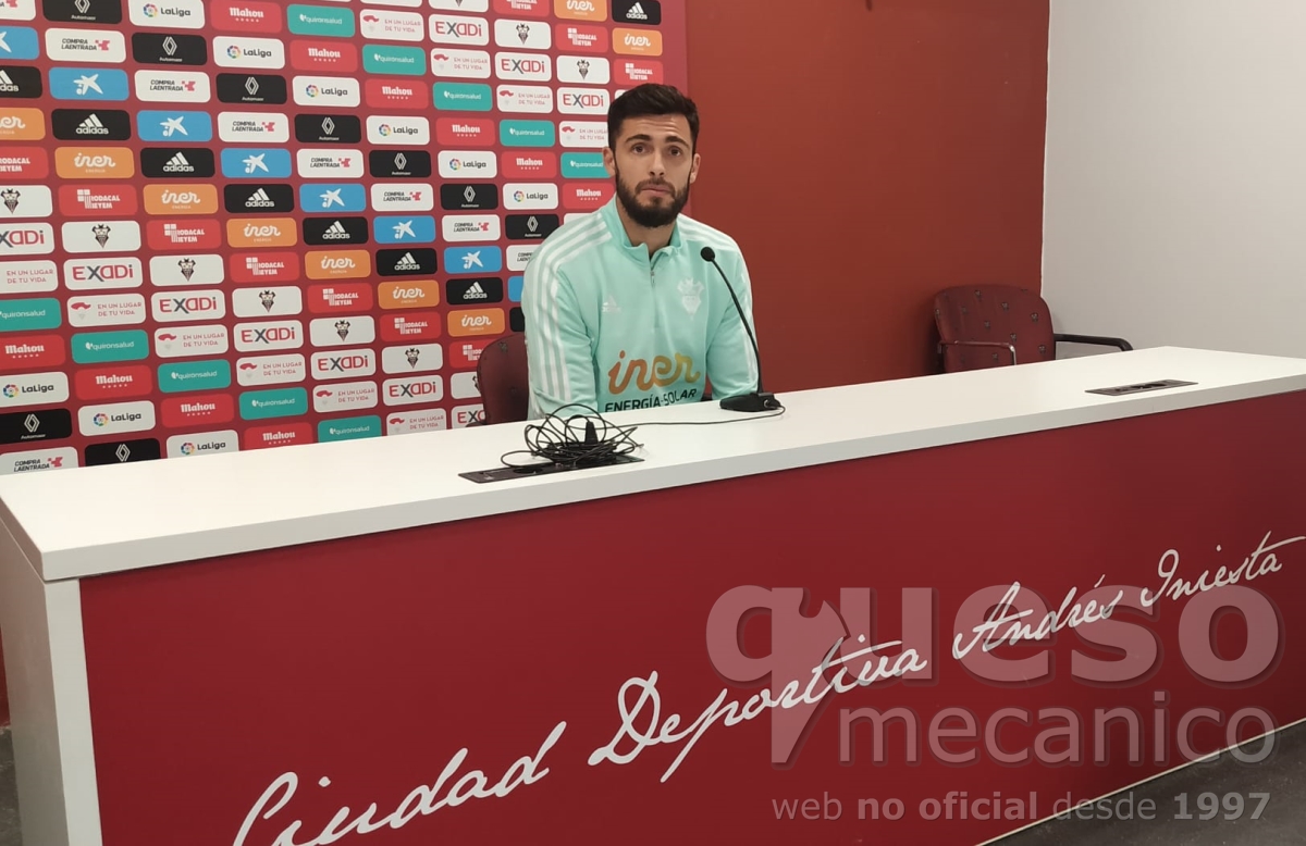 Rueda de prensa de Cristian Glauder, jugador del Albacete Balompié, en la semana previa al encuentro Levante U.D. - Albacete Balompié
