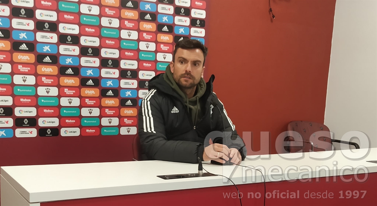 Rueda de prensa del técnico del Albacete Balompié Rubén Albés en la previa encuentro ante el Andorra
