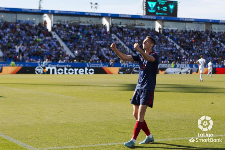 Dubasín celebra su segundo gol ante el Leganés
