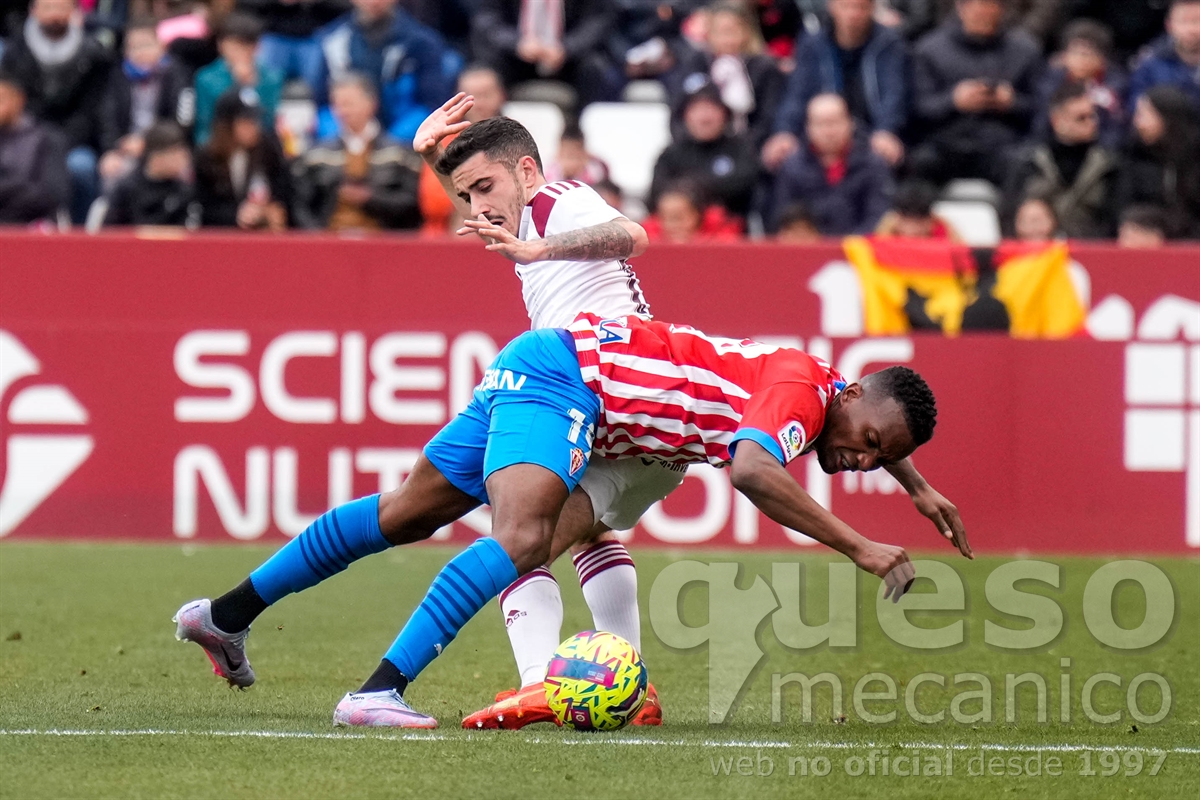 Aunque en el segundo tiempo el Albacete defendió más atrás tampoco sufrió en exceso ante los sportinguistas